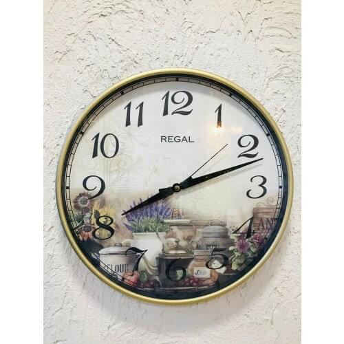 Ultima Regal 0638 B6 Vintage Pattern Kitchen Wall Clock