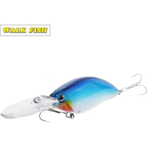 Walk Fish 1Pcs Crankbait Fishing Lures 18g 10.5cm Floating Deep Diving Lifelike Wobblers With 6# Hooks peche isca artificial