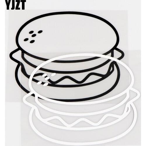 YJZT 13.5×10.8CM Yummy Burger Delicate Vinyl Decal Decor Nice Car Stickers Black / Silver 10A-0684