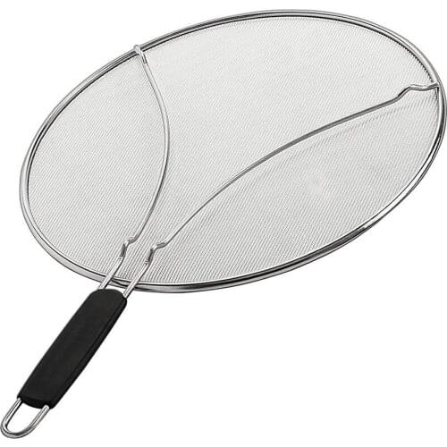 Stainless Steel Oil Grease Splatter Screen Frying Pan Splash Protective Guard