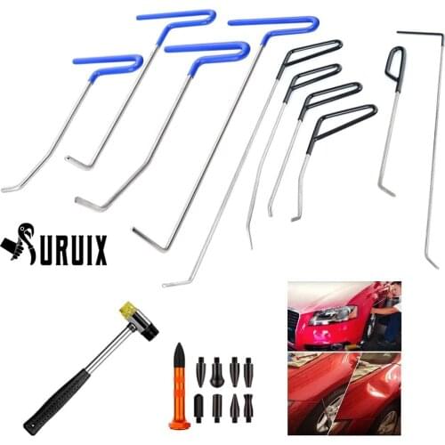10pcs Auto Car Body Paintless Dent Repair Dent Puller Dent Hammer Tap Down Dent Repair Rods Auto Body Dent Removal Tools