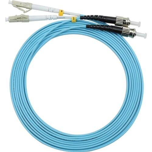 10pcs/lot LC-ST 10Gbps OM3 MM 50/125 Multi Mode Optical Fiber Patch Cord 2.0mm Duplex Fiber Optical Jumper LC/UPC-ST/UPC