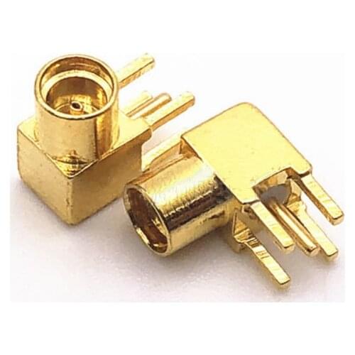 10pcs MMCX Female Right Angle Solder PCB Mount RF Connector