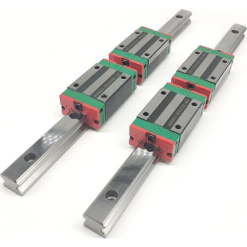 20mm Type 2pcs HGR20 Linear Guide Rail L500mm rail + 4pcs carriage Block HGH20CA blocks for cnc router