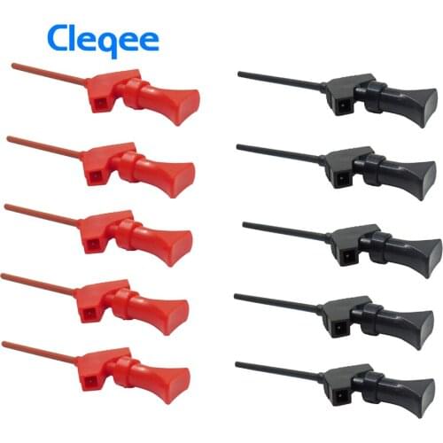 2018 Cleqee P5003 10Pcs mini grabber SMD IC test hook clip jumper probe Logic Analyzer Testing Accessories