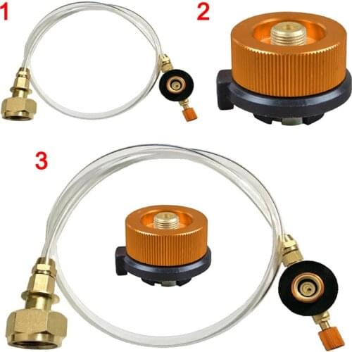 Outdoor Gas Stove Propane Refill Adapter Flat Cylinder Tank Coupler for Camping In Stock