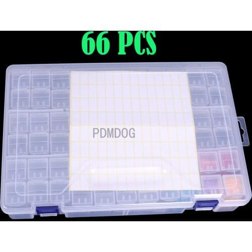 Plastic Diamond Painting Accessories 66 Slot Bottles Container Storage Box Diamant Painting Holder Daimond Painting Box