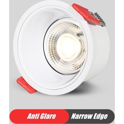 Anti Glare COB LED Downlight Spot Light Led 220V 110V Ceiling Recessed Lamp 18w 15w Down Light For Bedroom Kitchen Indoor Lights