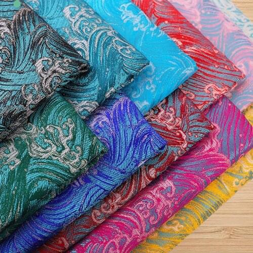 Satin Fabric Brocade Fabrics Imitation Silk Jacquard Fabrics for Cheongsam and Kimono DIY Sewing Fabric