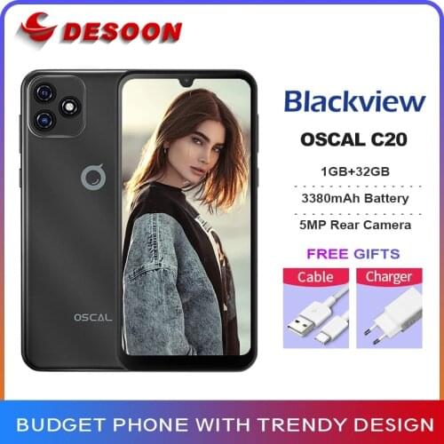 Blackview OSCAL C20 Smartphone 1GB+32GB Android 11 6.088'' HD+ Display cellphone Quad Core 5MP Rear Camera 3380mAh Mobile Phone