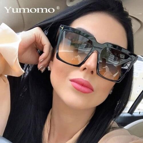 Oversize Square Sunglasses 2021 Women Vintage Brand Big Frame Sun Glasses Eyewear Gradient Female Glasses Ladies Oculos UV400
