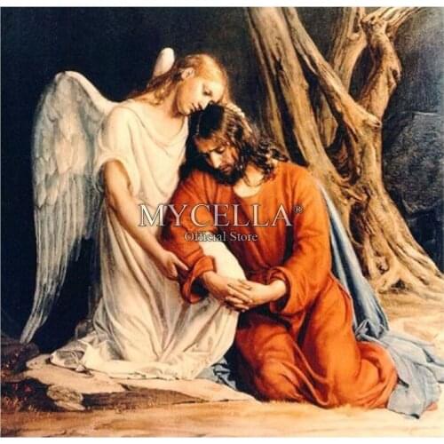 DIY Diamond Painting Religion Full Round Diamond Embroidery Cross Stitch Needlework Angel Wing Love Mosaic Home Decorative Gift