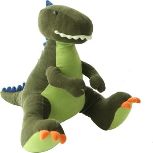 Dorimytrader High Quality Cartoon Dinosaur Doll Stuffed Soft Plush Giant Anime Tyrannosaurus Rex Toy 24inch 60cm DY60898