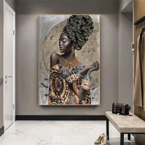 Graffiti African Black Woman Art Posters And Prints Abstract African Girl Canvas Paintings On The Wall Art Pictures home Decor