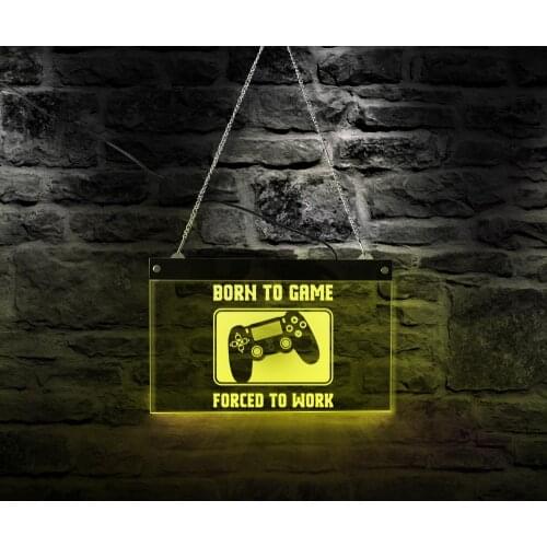 Video Game Controller LED Neon Sign Gamer Joystick Playing Decorative Lighting Lamp Kids Game Room Wall Art Video Gamer Gifts