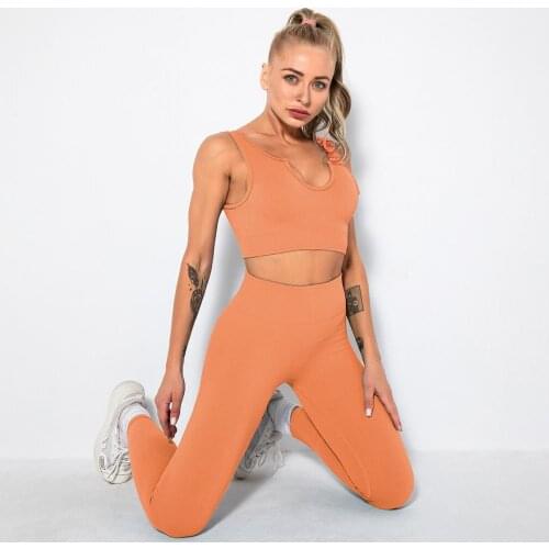 Gym Set Women Seamless Yoga Set Fitness Women Sport Set Workout Gym Clothing 2 Piece Sport Suit Women Sports Bras Leggings Women