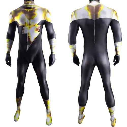 Anime Shazam Costume Cosplay Halloween Costumes Lycra Spandex Superheros Zentai Suit Costume Anime Shazam for Adult/Kids