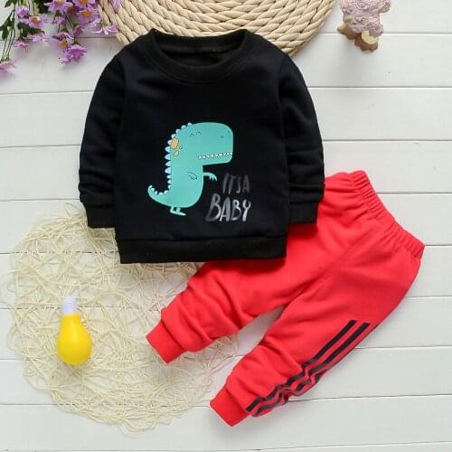 Fashion Spring Autumn Baby Girl Clothes Set Children Boys Cartoon T-Shirt Pants 2Pcs/sets Toddler Casual Costume Kids Tracksuits