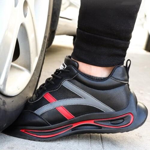 2021 Safety Shoes Men Steel Toe Indestructible Men Work Shoes Male Lightweight Working Sneakers Anti-Puncture Safety Work Boots