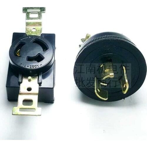 One set LocK socket plug for 2KW 3KW 5KW Gasoline generator accessories,General socket for EC2500,SH2900, EC6500 replacement