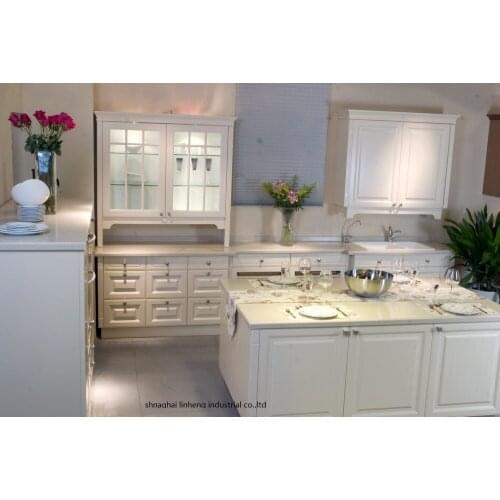 PVC/vinyl kitchen cabinet(LH-PV048)