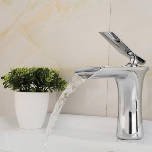 Basin Faucets Modern Chrome Brass Bathroom Sink Faucet Single Handle Hole Toilet Bath Mixer Water Tap Crane