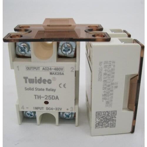 SSR-25DA DC-AC 25A Single Phase Solid State Relays 220V AC Output 3-32V DC to 24-480 V Solid State Relay Module Switch SSR 25A