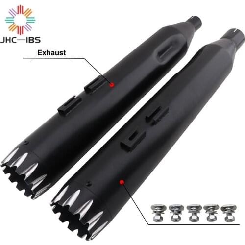 Motorcycle 4.5" Exhaust Pipes Mufflers Slip-On For Harley 2017 2018 2019 2020 Touring Models Street Electra Road Glide King ETC