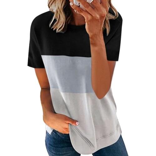 Tee Shirt Femme Summer Printed Round Neck Short-Sleeved T Shirt Loose Casual Top Soft Comfortable Thin Summer Clothes For Women