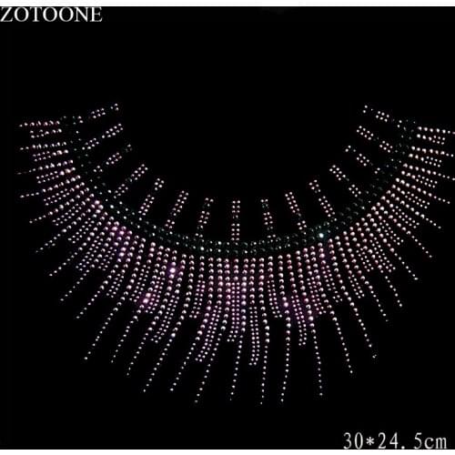 ZOTOONE Crystal Hot Fix Rhinestone Stickers Clear Strass HotFix Rhinestone Applique for Clothes Wedding Dress Decoration E