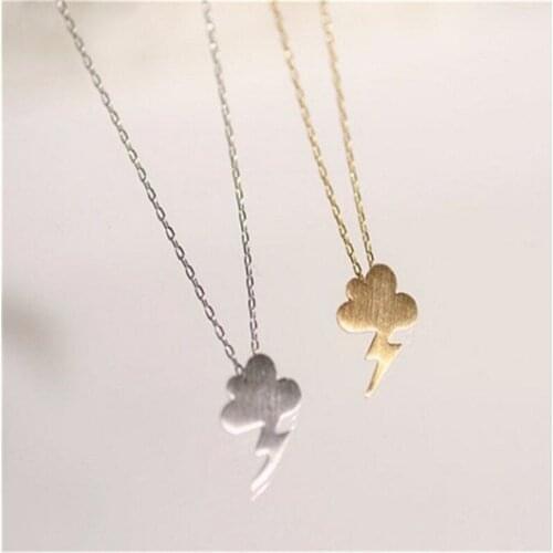 10pcs_Hot Sale lightning cloud necklace Angry Cloud Necklace Gold Storm Cloud Necklace handmade jewely weather jewely