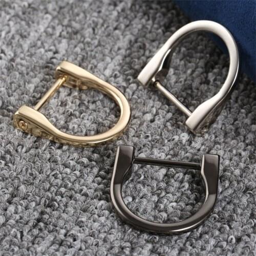 2Pcs 25mm Metal Handbag Leather D Ring Buckles Detachable Shoulder Hand Bag Purse DIY Strap Belt Web Screw D Ring Buckle Clasp