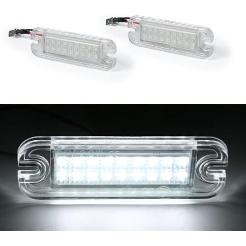 2Pcs 6500K LED License Plate Number Plate Light Lamps For Mercedes Benz G-Class G550 G55 G500 G63 G65 W463 Canbus Error Free