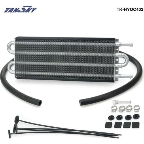 4 Row Black Universal Aluminum Transmission Oil Cooler/Radiator Converter Manual Auto 402 OC-1402 2,500 lbs TK-HYOC402