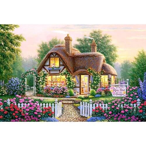 A303 11CT/14CT/18CT/25CT/28CT oil street patterns Counted Cross Stitch DIY Cross Stitch Kits Embroidery Needlework Sets