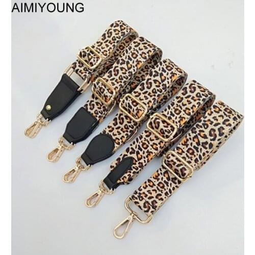 AIMIYOUNG Leopard Bag Strap Handbag Belt Wide Shoulder Bag Strap Replacement Strap Accessory Bag Part Adjustable Belt For Bag