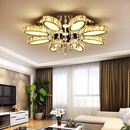 K9 crystal LED ceiling light Living room bedroom dining room study ceiling lamp Commercial lamps office lighting