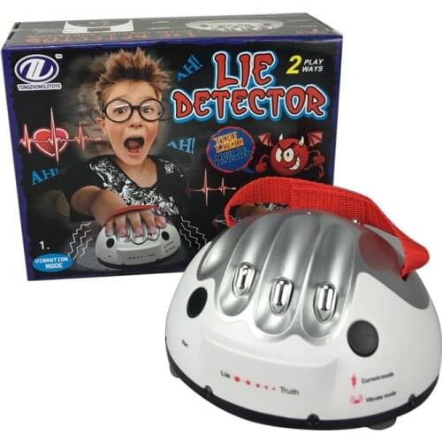 2018 Novelty LED Light Electric Shocking Liar Game Interesting Lie Detector Entertainment Little Frightening Liar Shocking Game