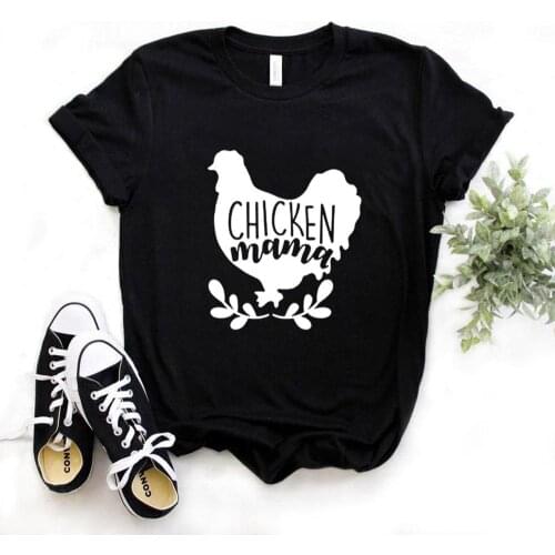 Chicken mama Print Women Tshirts Cotton Casual Funny t Shirt For Lady Yong Girl Top Tee 6 Color NA-995