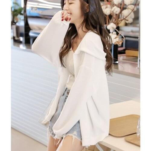 Women summer Jackets Open stitch Thin section Jackets Summer 2019 style Brief paragraph Air conditioning unlined upper garment