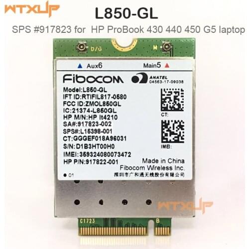 L850-GL LT4120 FDD-LTE TDD-LTE 4G Card 4G Mobile Module SPS#917823-001 for HP 840 430 G5/440 G5/450 G5/640 G4/645 G4 G3
