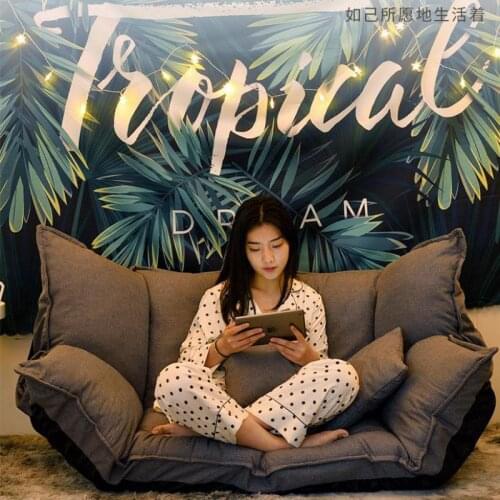 Lazy sofa tatami folding single double Japanese small apartment net red female bedroom small sofa bed chair