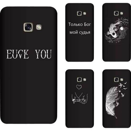 Soft Silicone TPU For Samsung Galaxy A5 2017 Case Back Cover Painting Matte Phone Cases Funda