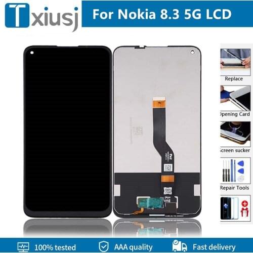 Original LCD For Nokia 8.3 5G LCD Display Touch Screen Digitizer Assembly Replacment TA-1243 1251 For Nokia 8.3 Display