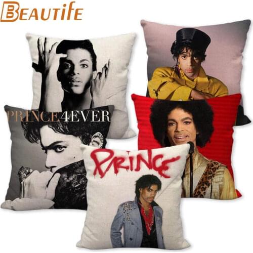 Custom Prince Pillowcase Wedding Decorative Cotton Linen Pillow Case For Home Pillow Cover 45X45cm One Side