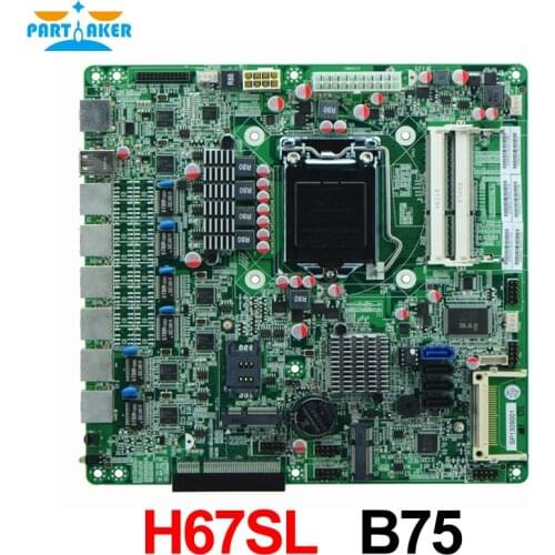 H67SL 6 lan industrial Router Firewall Motherboard upport i3/i5/i7processor with6*USB 2*COM