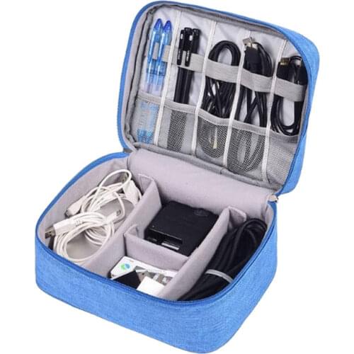 Shockproof Cable Organizer Bag Waterproof Earphone Digital USB Cable Sorting Travel Insert Bags Portable Travel Accessories