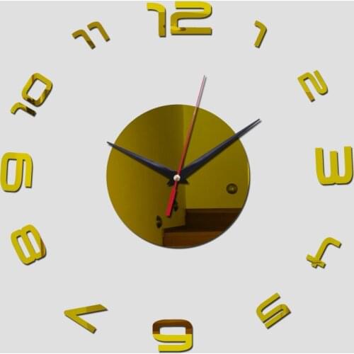 Sale promotion special offer new wall clock mirror watch 3d acrylic wall sticker corridor Quartz Needle