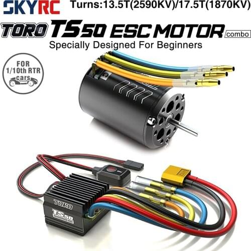 SkyRC TS50 50A Brushless Sensored ESC 540 13.5T 17.5T Brushless Motor Power System Combo for 1/10 Touring Car
