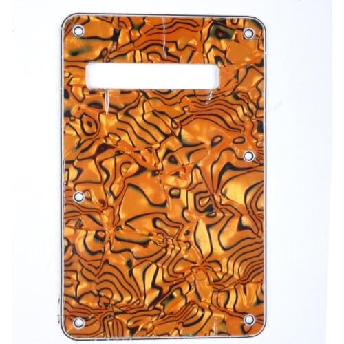 Musiclily Guitar Strat Back Plate for Fender USA/Mexican Standard Stratocaster Modern Style, 4Ply Tiger Spot Shell